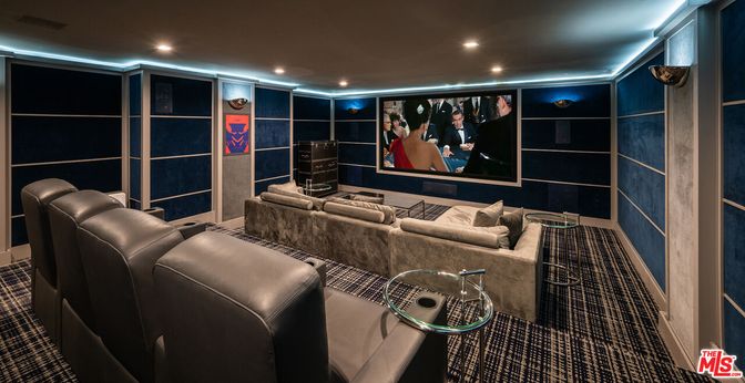 Home Theatre Room, Interior, Projection Screen, Recessed Lighting, Theatre Room
