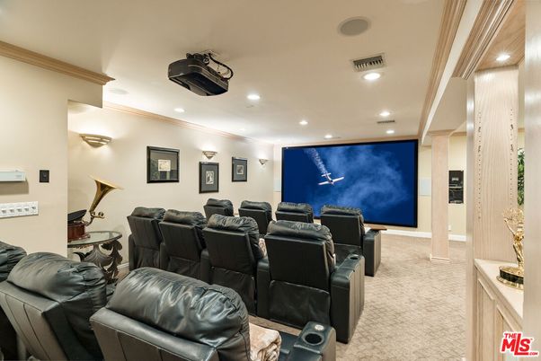 Home Theatre Room, Interior, Projection Screen, Recessed Lighting, Theatre Room