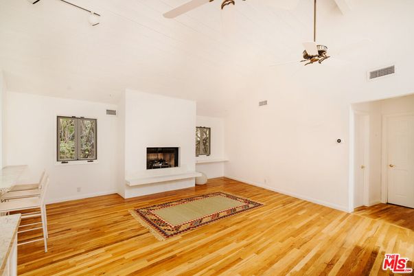 Empty room, Fireplace, Interior, Wood Texture Flooring