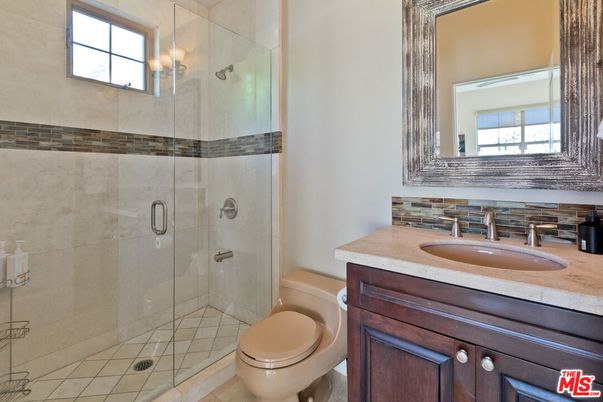 Bathroom, Glass Shower, Interior, Tile Countertops