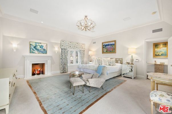 Bedroom, Chandelier, Fireplace, Interior, Recessed Lighting
