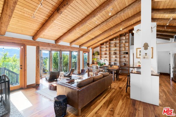 Dining room, Interior, Living room, Wooden Beams, Wooden Ceilings, Wood Texture Flooring