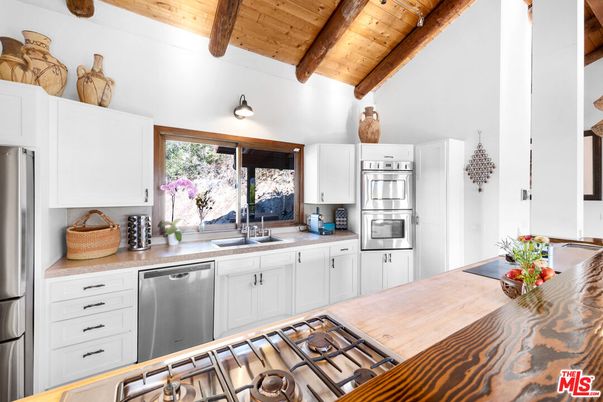 Interior, Kitchen, Stainless Steel Appliances, Wooden Beams, Wooden Ceilings