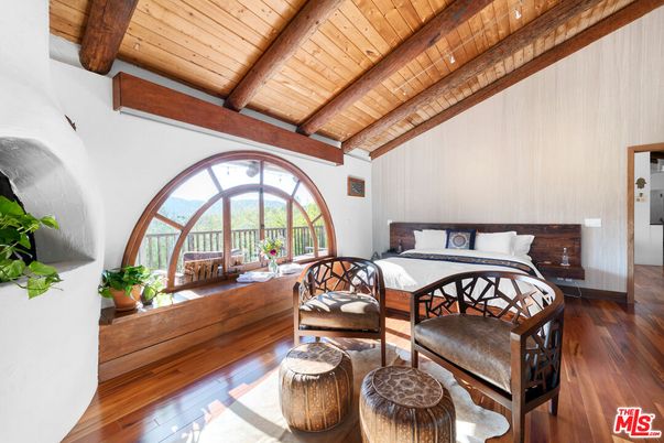 Bedroom, Interior, Wooden Beams, Wooden Ceilings, Wood Texture Flooring