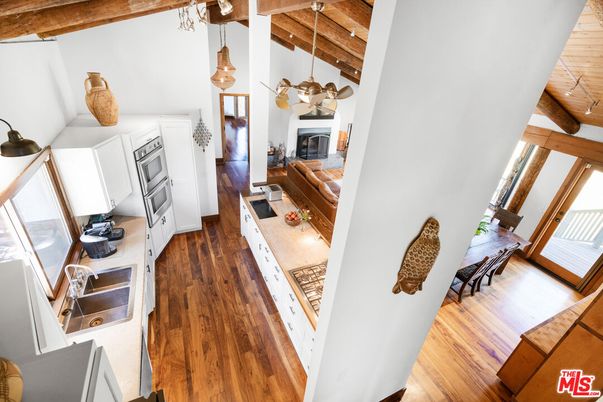 Fireplace, Interior, Living room, Pendant Lights, Wooden Beams, Wooden Ceilings, Wood Texture Flooring