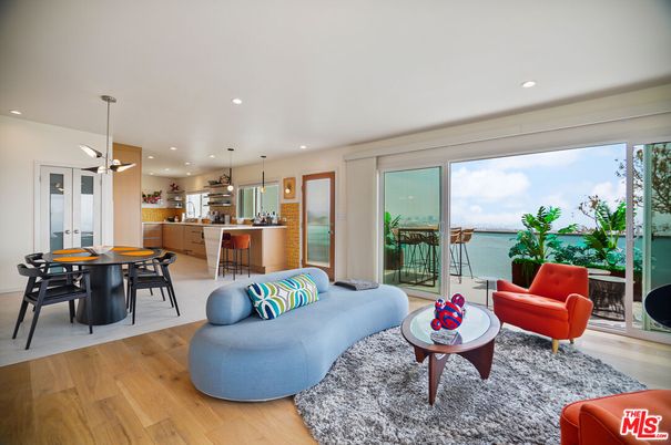 Dining room, Interior, Kitchen, Living room, Pendant Lights, Recessed Lighting, Water, Wood Texture Flooring