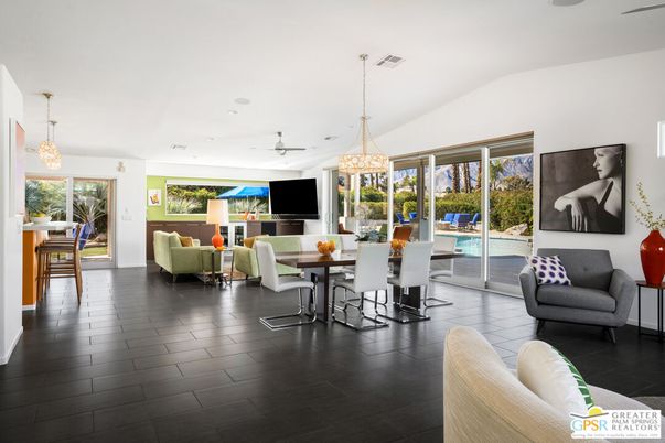 Chandelier, Dining room, Interior, Living room, Pendant Lights, Recessed Lighting, Wood Texture Flooring