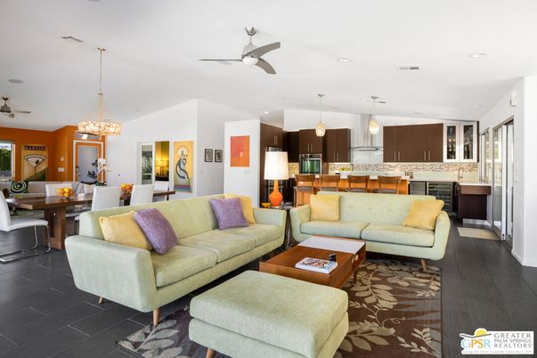 Chandelier, Dining room, Interior, Kitchen, Living room, Pendant Lights, Recessed Lighting, Wood Texture Flooring