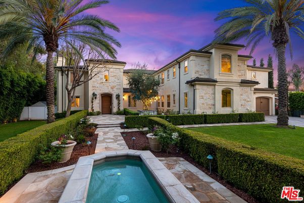 Attached, Backyard, Exterior, Facade, Pool, Mediterranean