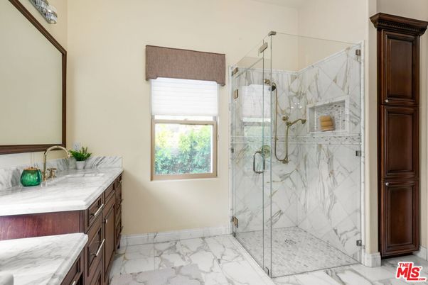 Bathroom, Glass Shower, Interior, Marble, Marble Walls
