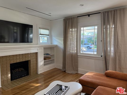Fireplace, Interior, Recessed Lighting, Wood Texture Flooring