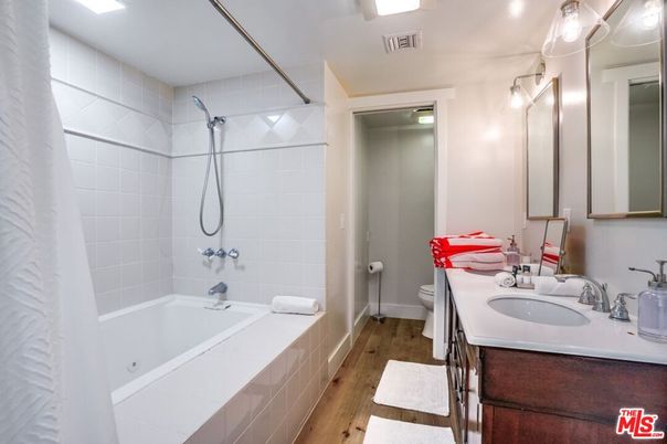 Bathroom, Dual Sink Vanities, Interior, Wood Texture Flooring