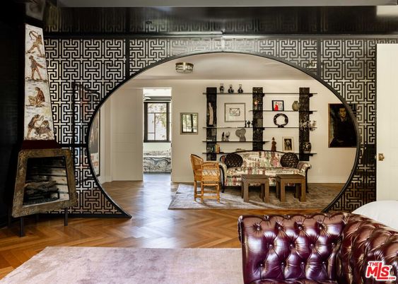 Fireplace, Interior, Wood Texture Flooring