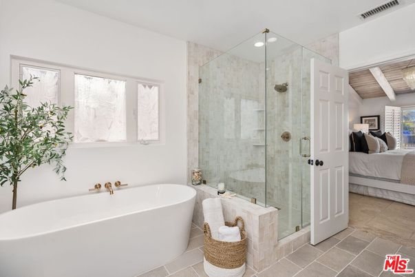 Bathroom, Bedroom, Free Standing Baths, Glass Shower, Interior, Recessed Lighting