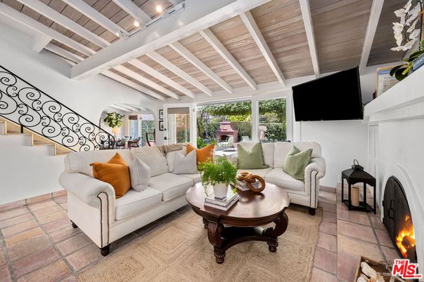 Fireplace, Interior, Living room, Wooden Ceilings