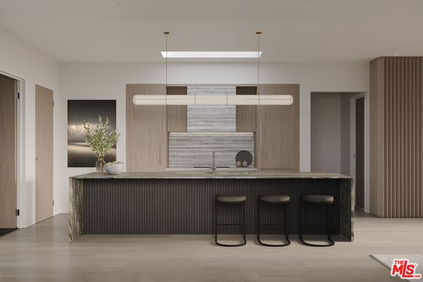 Interior, Kitchen, Pendant Lights, Wood Texture Flooring