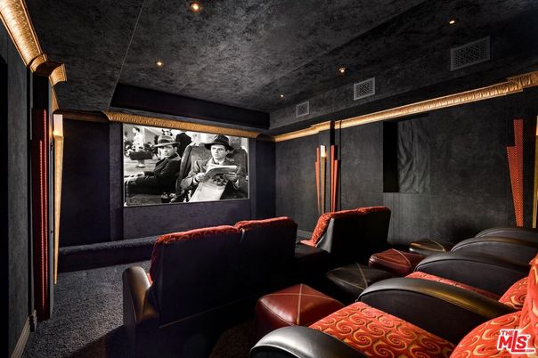 Home Theatre Room, Interior, Projection Screen, Recessed Lighting, Theatre Room