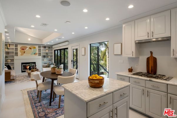 Dining room, Fireplace, Interior, Kitchen, Living room, Recessed Lighting