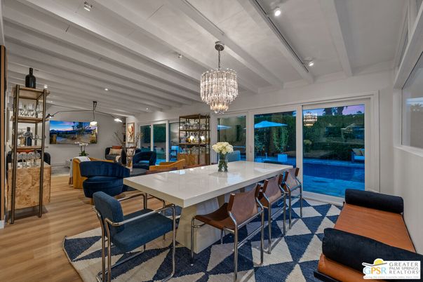 Chandelier, Dining room, Interior, Living room, Recessed Lighting, Wood Texture Flooring