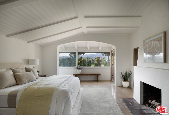 Bedroom, Fireplace, Interior