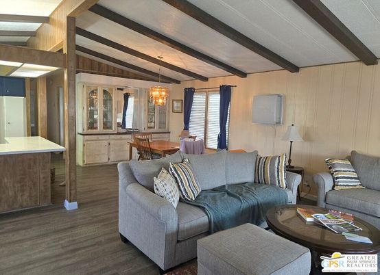 Chandelier, Dining room, Interior, Living room, Pendant Lights, Wooden Beams, Wood Texture Flooring