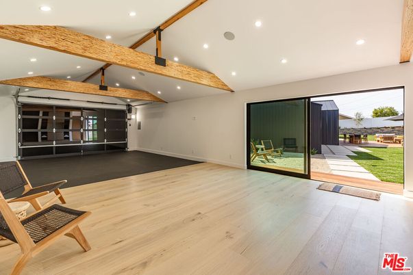 Interior, Recessed Lighting, Wooden Beams, Wood Texture Flooring