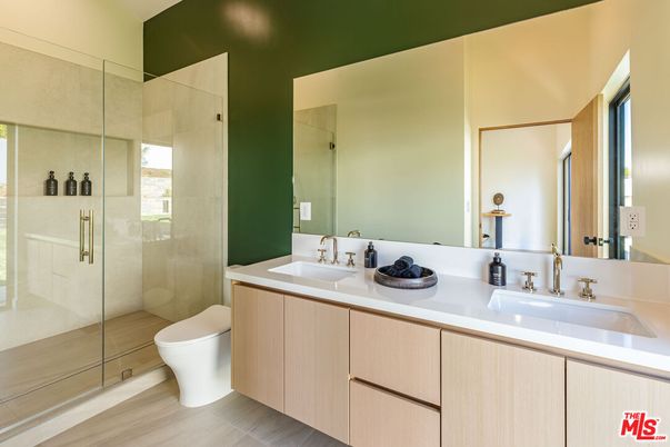 Bathroom, Dual Sink Vanities, Glass Shower, Interior