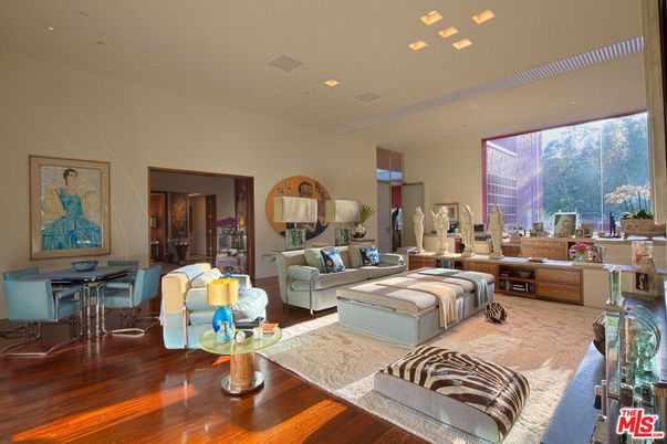 Dining room, Interior, Living room, Recessed Lighting, Wood Texture Flooring