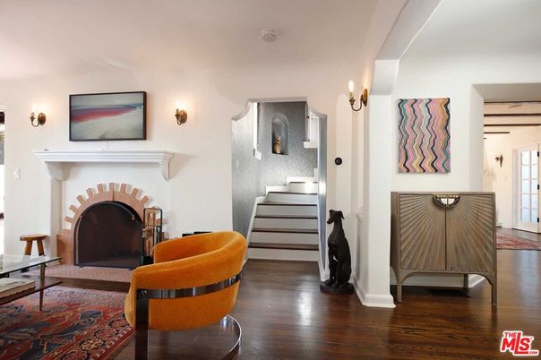 Fireplace, Interior, Wood Texture Flooring