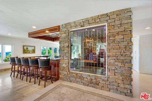 Interior, Recessed Lighting, Stone Walls, Wine Storage