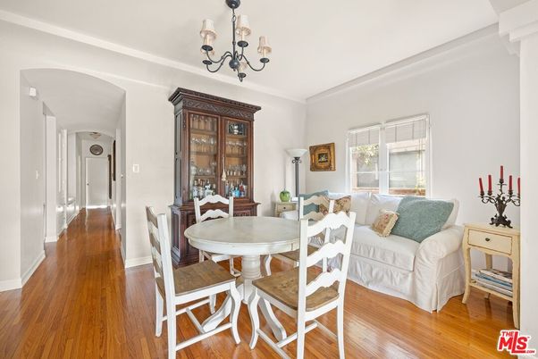 Chandelier, Dining room, Interior, Wood Texture Flooring