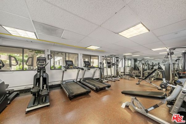 Fitness Equipment, Gym, Interior, Recessed Lighting