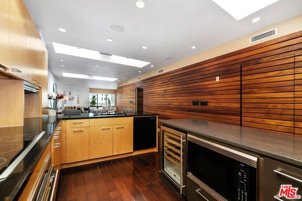 Interior, Kitchen, Recessed Lighting, Stainless Steel Appliances, Wooden Ceilings, Wood Texture Flooring, Wooden Walls