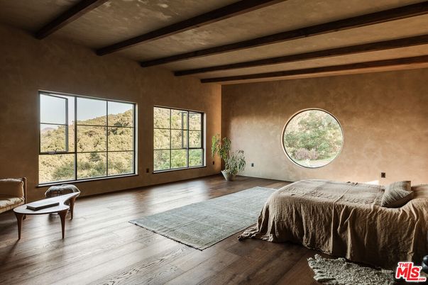 Bedroom, Interior, Wooden Beams, Wood Texture Flooring