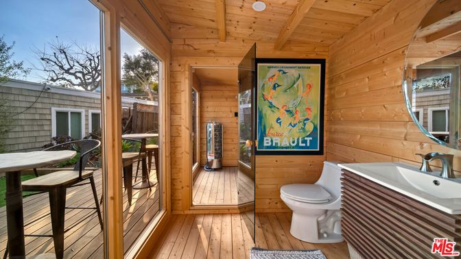 Bathroom, Interior, Wooden Ceilings, Wood Texture Flooring, Wooden Walls