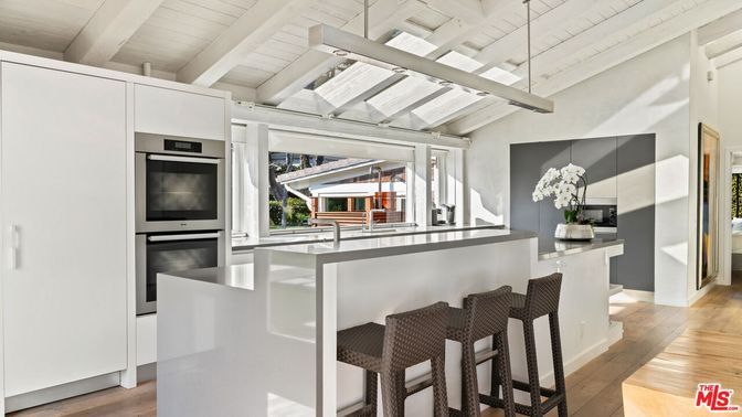 Interior, Kitchen, Pendant Lights, Stainless Steel Appliances, Wood Texture Flooring