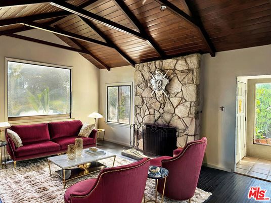 Fireplace, Interior, Living room, Stone Walls, Wooden Beams, Wooden Ceilings, Wood Texture Flooring