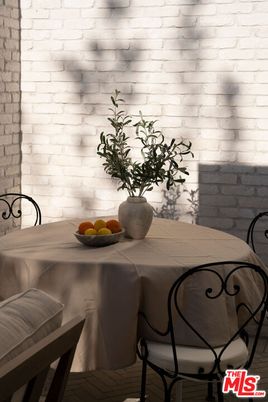 Dining room, Interior, Stone Walls, Wood Texture Flooring