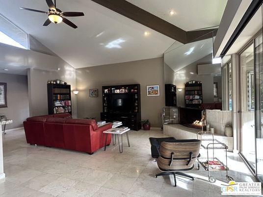 Fireplace, Interior, Living room, Recessed Lighting