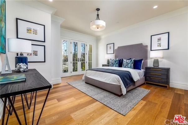 Bedroom, Home Office, Interior, Pendant Lights, Recessed Lighting, Wood Texture Flooring