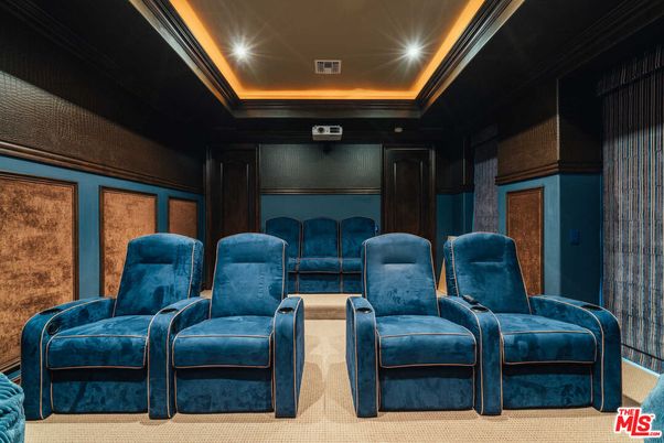 Home Theatre Room, Interior, Projection Screen, Recessed Lighting, Theatre Room