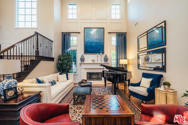 Fireplace, Interior, Living room, Piano