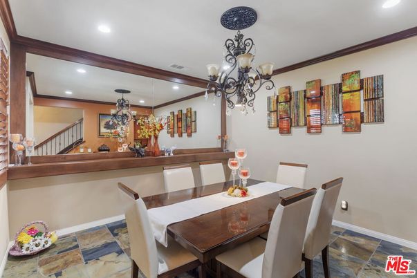 Chandelier, Dining room, Interior, Recessed Lighting