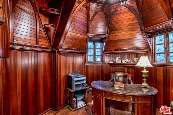 Home Office, Interior, Wooden Ceilings, Wood Texture Flooring, Wooden Walls