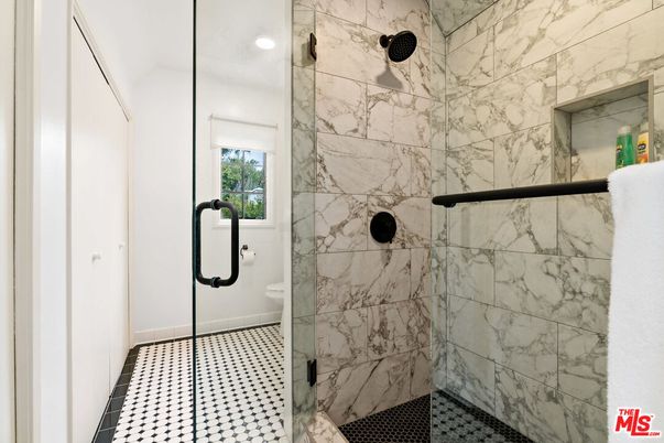 Bathroom, Glass Shower, Interior, Marble Walls