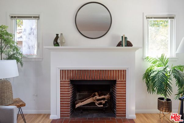 Fireplace, Interior, Wood Texture Flooring