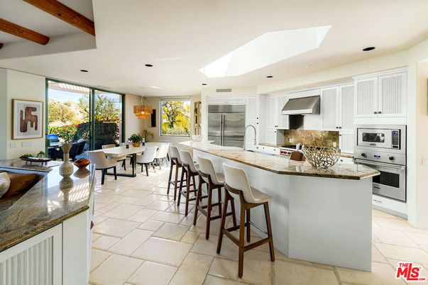 Dining room, Interior, Kitchen, Pendant Lights, Recessed Lighting, Stainless Steel Appliances, Wooden Beams