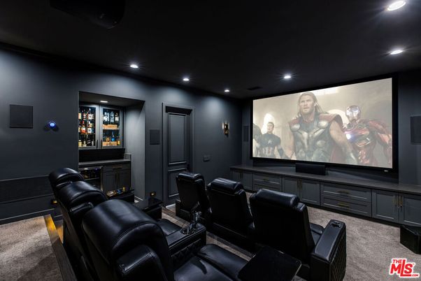 Home Theatre Room, Interior, Projection Screen, Recessed Lighting, Theatre Room