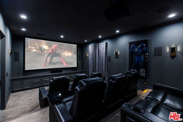 Home Theatre Room, Interior, Projection Screen, Recessed Lighting, Theatre Room