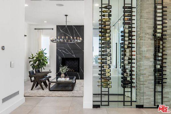 Fireplace, Interior, Pendant Lights, Recessed Lighting, Wine Storage